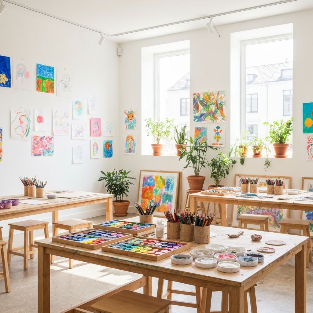 见素美术教育工作室一角